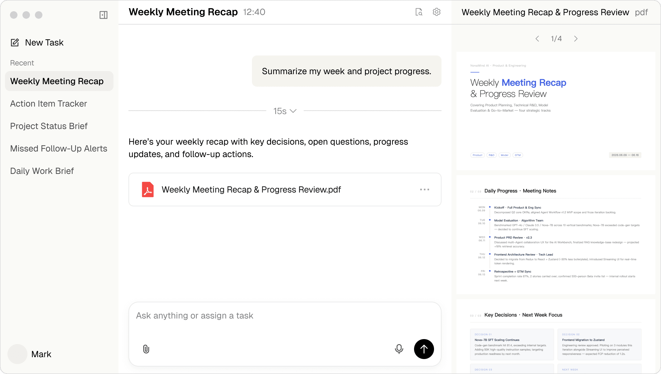 Alloomi workspace preview